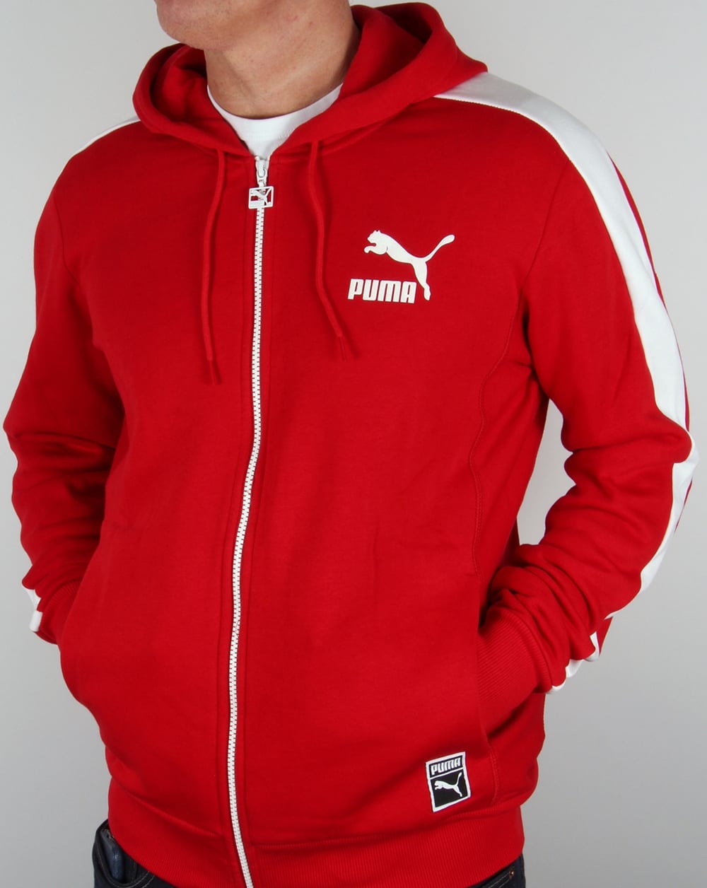 Puma T7 Full Zip Hoody Cherry Red