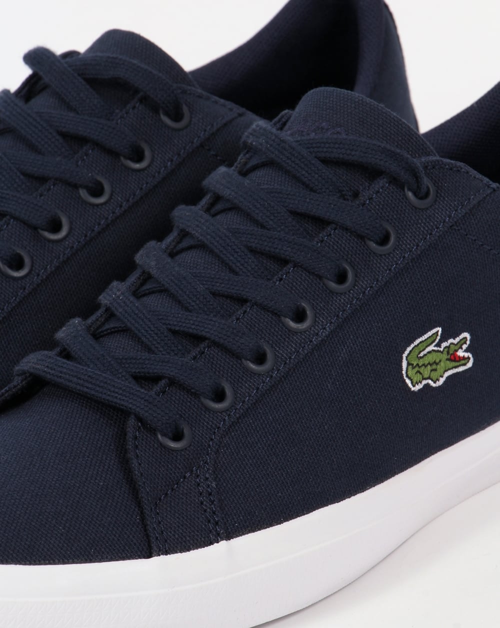 Lacoste Lerond Canvas Trainers Navy