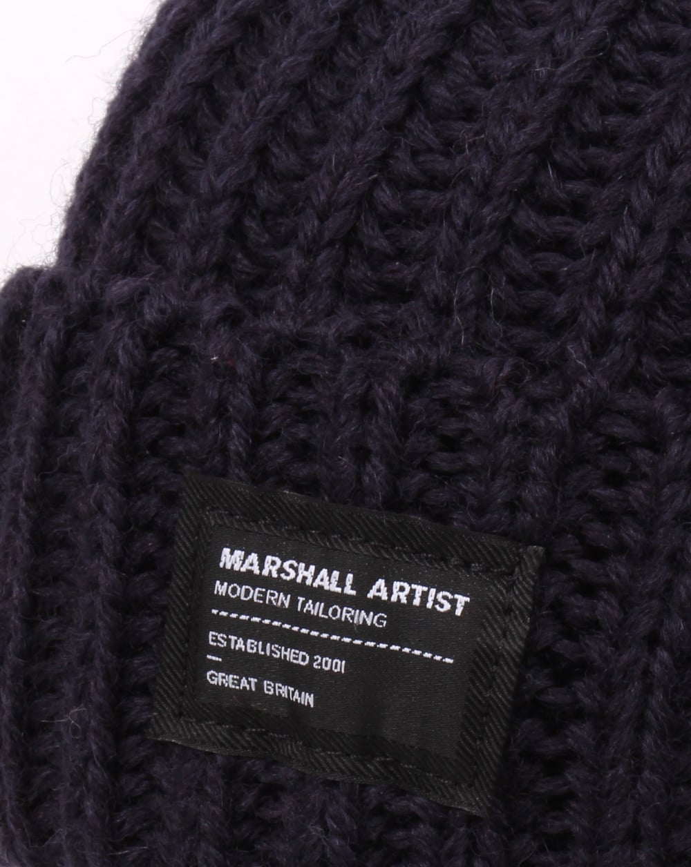 Marshall Artist Made In England Wool Beanie Navy
