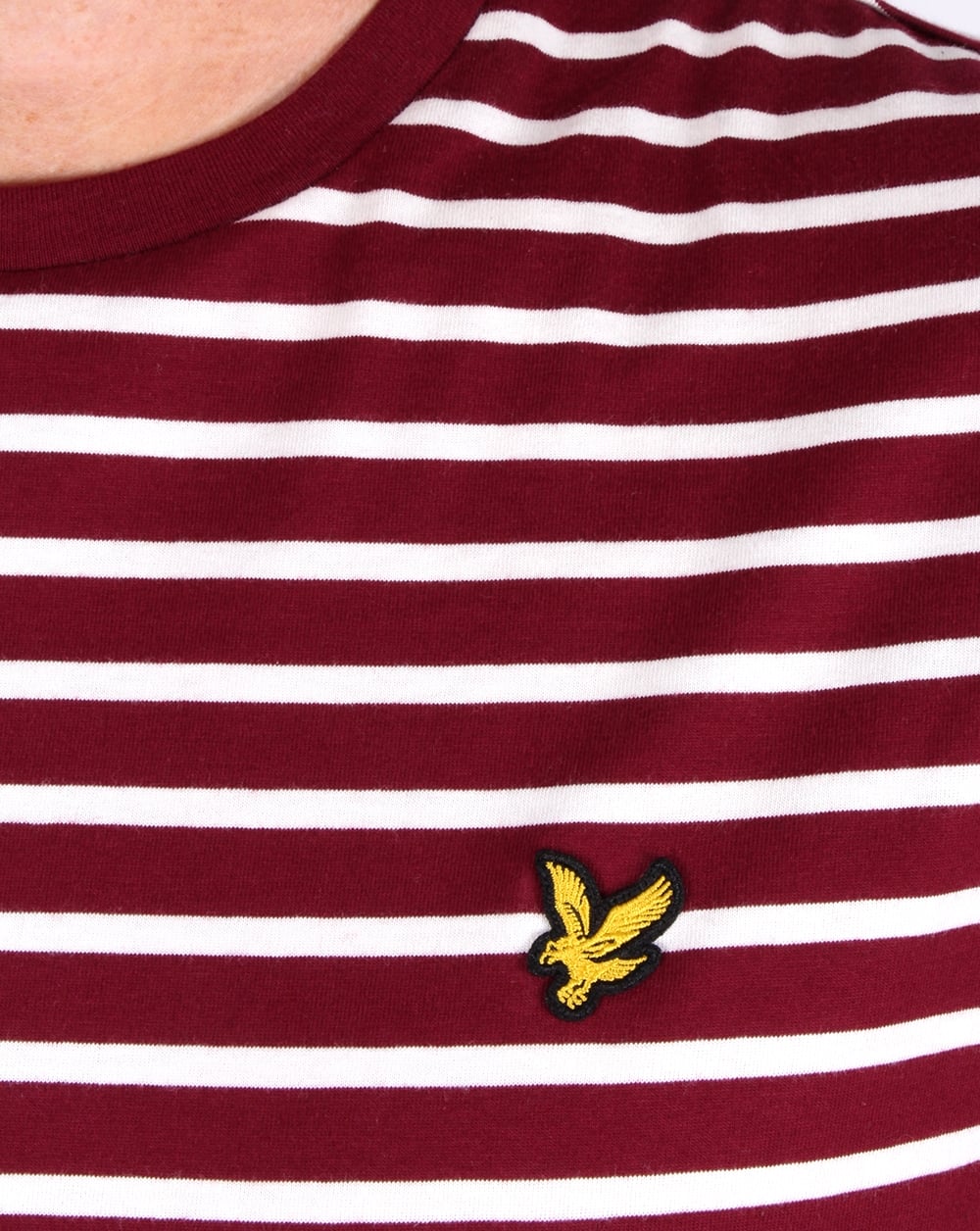 Lyle And Scott Breton Stripe T-shirt Claret Jug