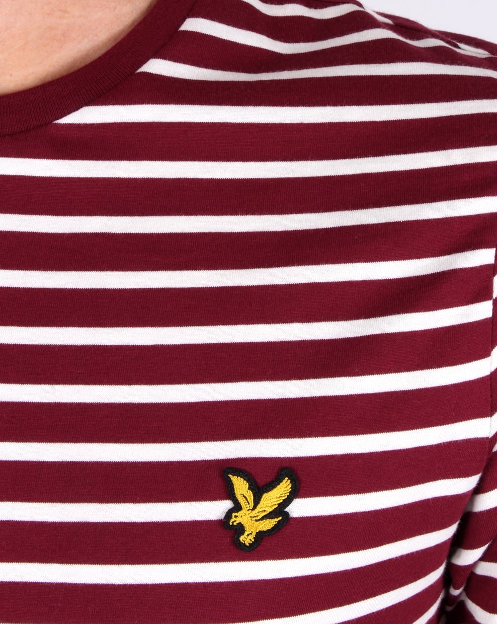 Lyle And Scott Long Sleeve Breton Stripe T-shirt Claret Jug