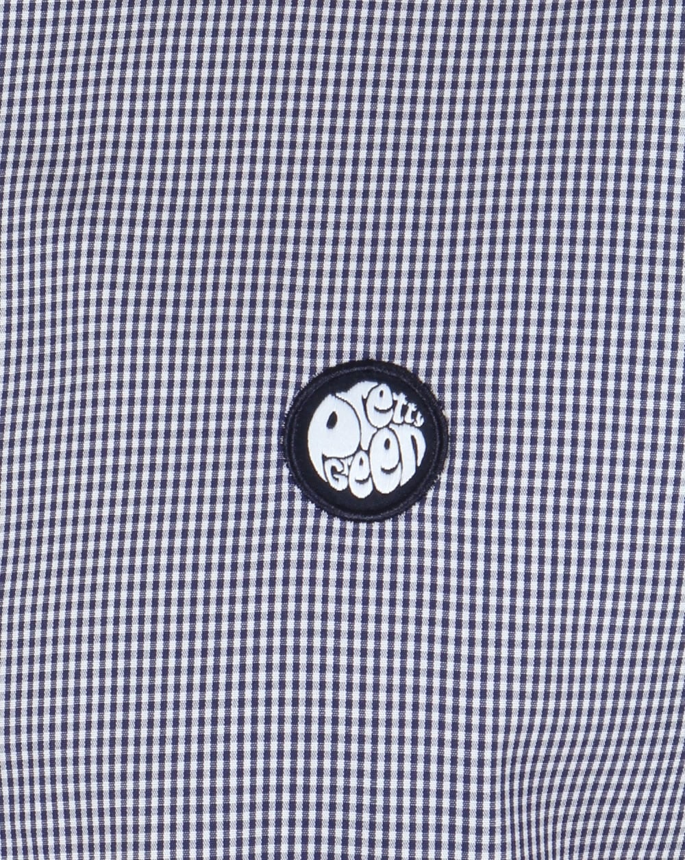 Pretty Green Glendale Short Sleeve Gingham Shirt Navy