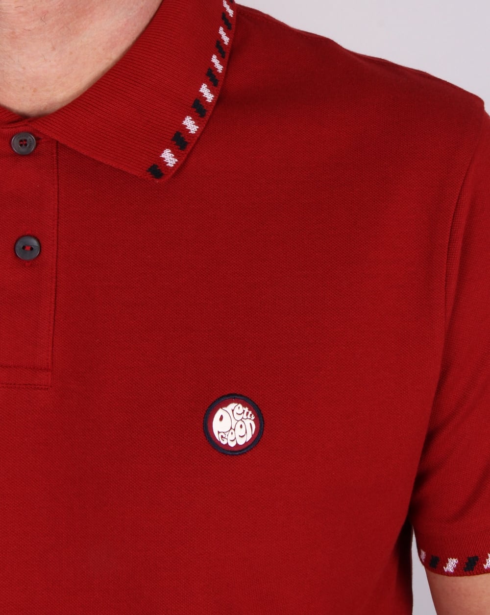 Pretty Green Elmwood Polo Shirt Dark Red