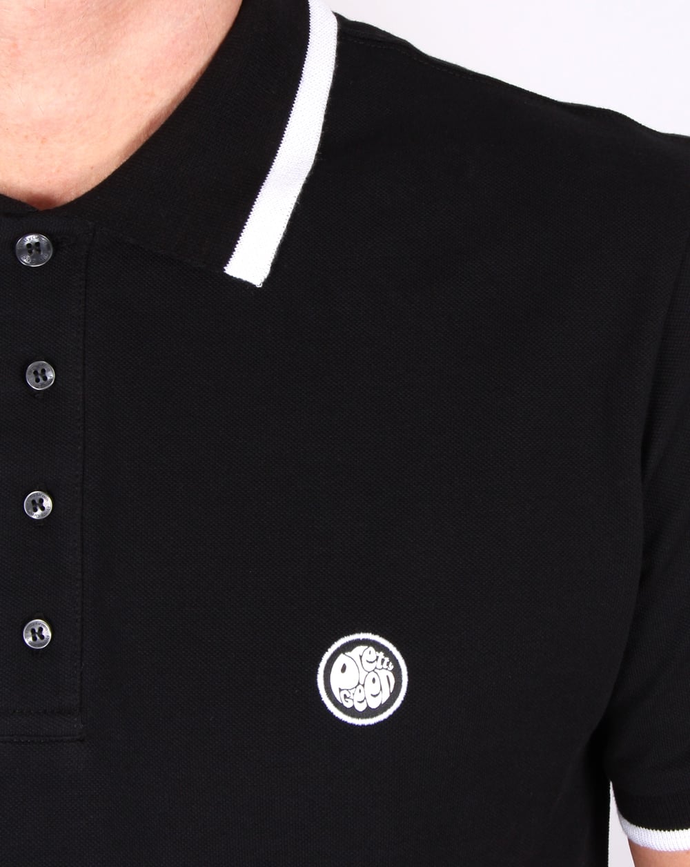 Pretty Green Multistripe Polo Shirt Black