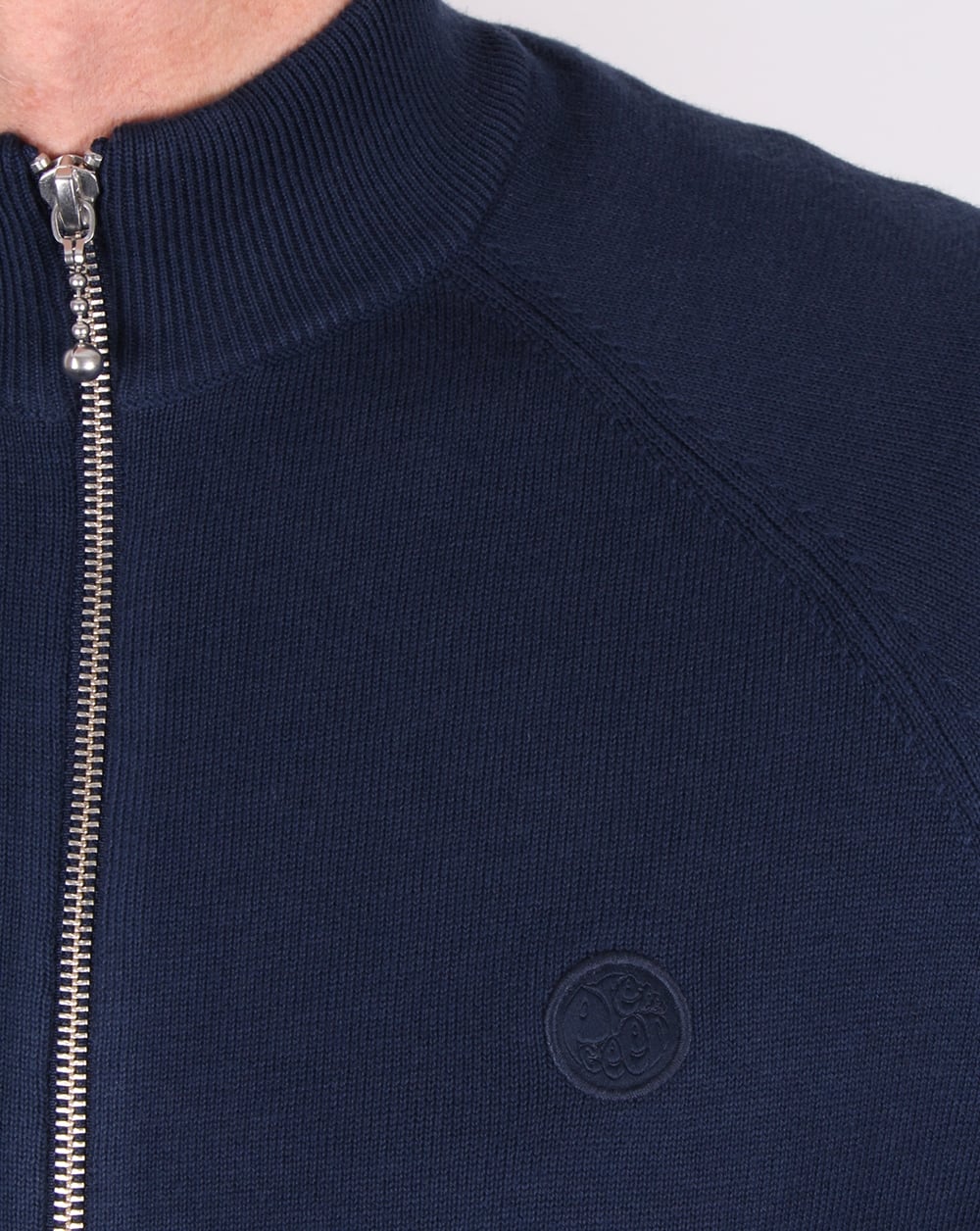 Pretty Green Mandeville Knitted Track Top Navy