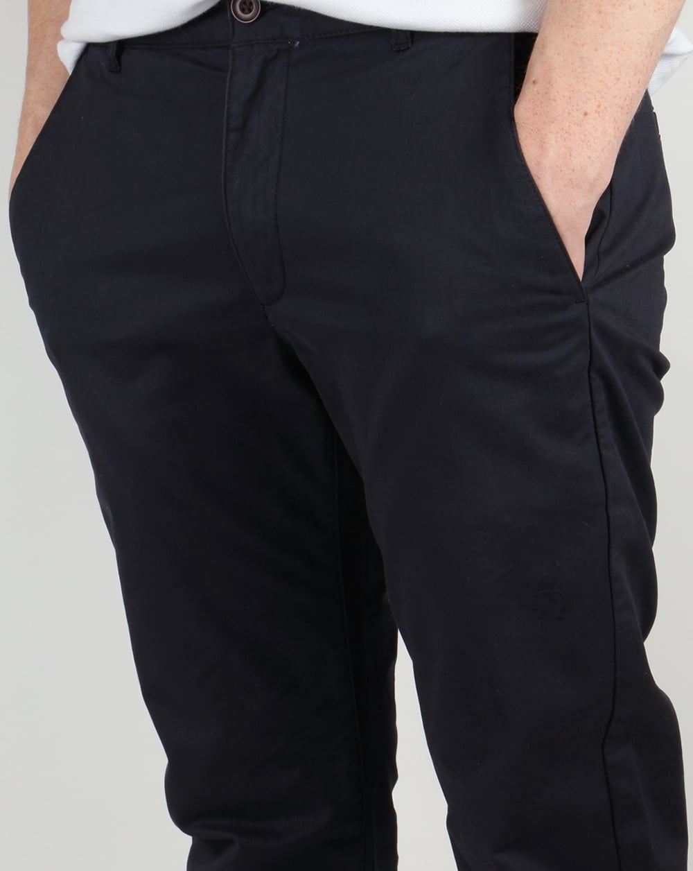 Farah Twill Chino Trousers True Navy