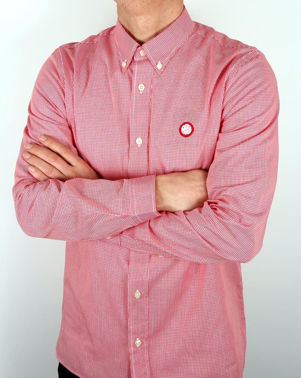Pretty Green Glendale Gingham Shirt Red