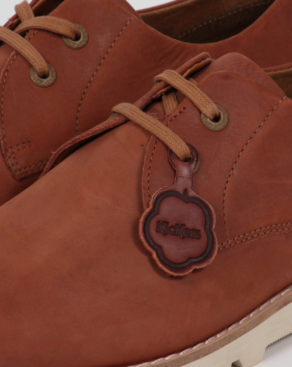 Kickers Kymbo Lace Leather Shoes Tan