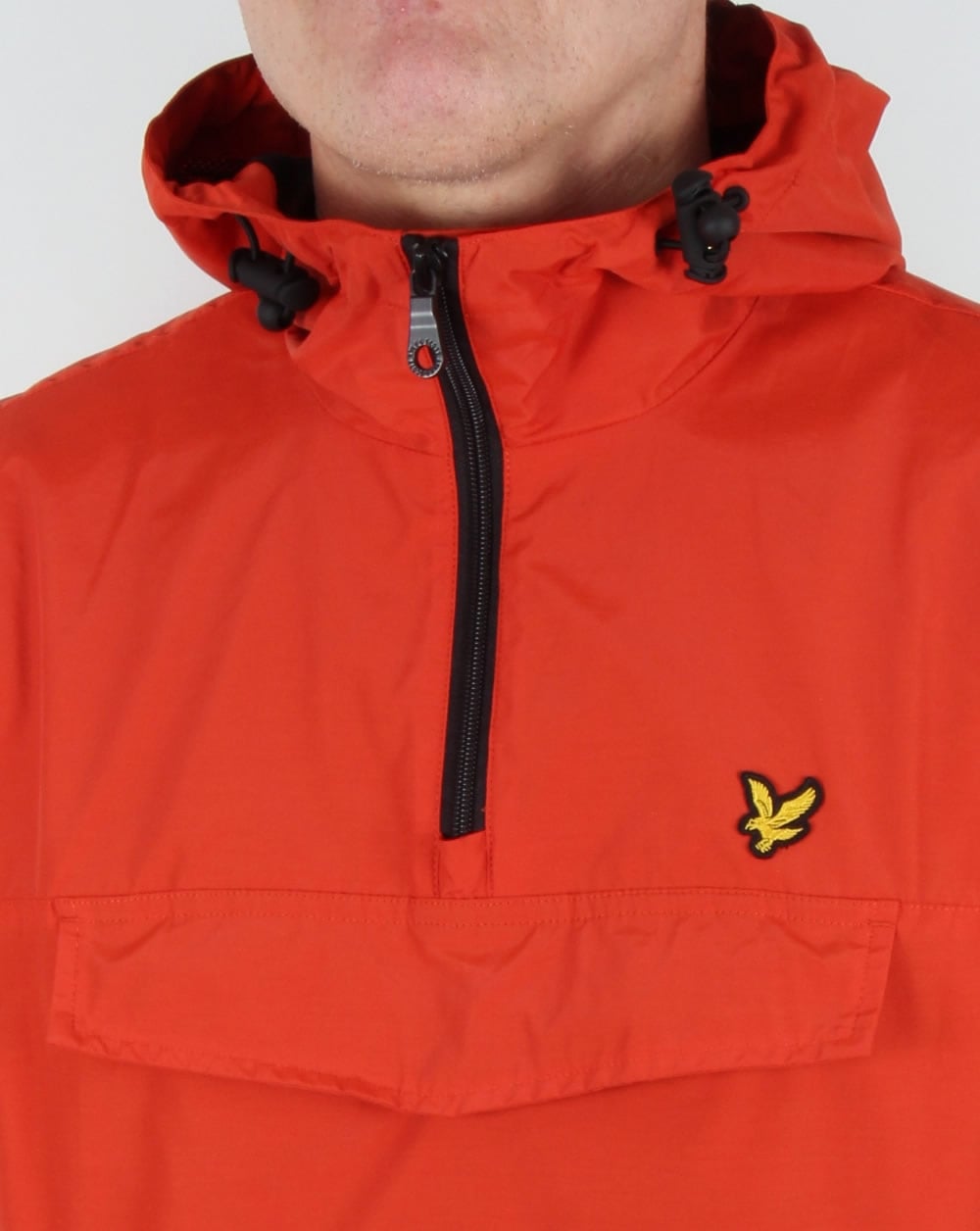 Lyle And Scott Qtr Zip Smock Jacket True Orange