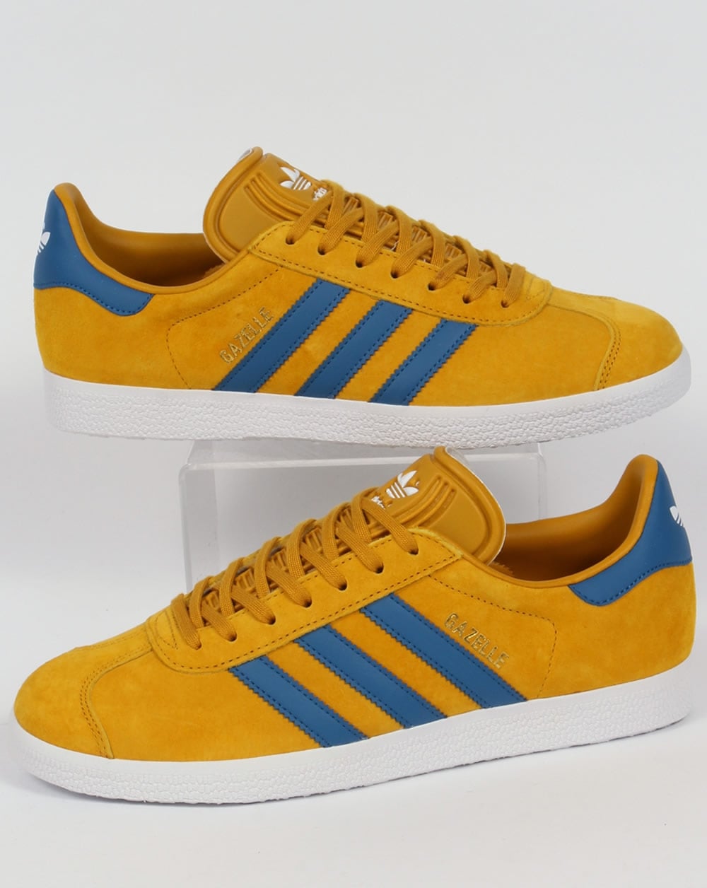 adidas gazelle silver green womens Adidas Gazelle Trainers Golden Yellow/Blue – 80's Casual Classics