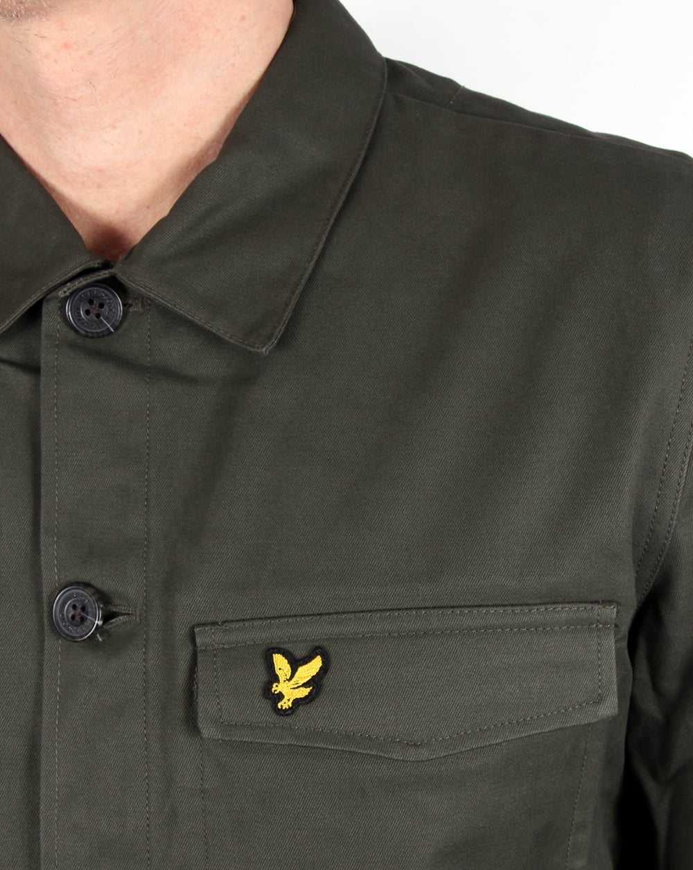 Lyle And Scott Shirt Jacket Dark Sage