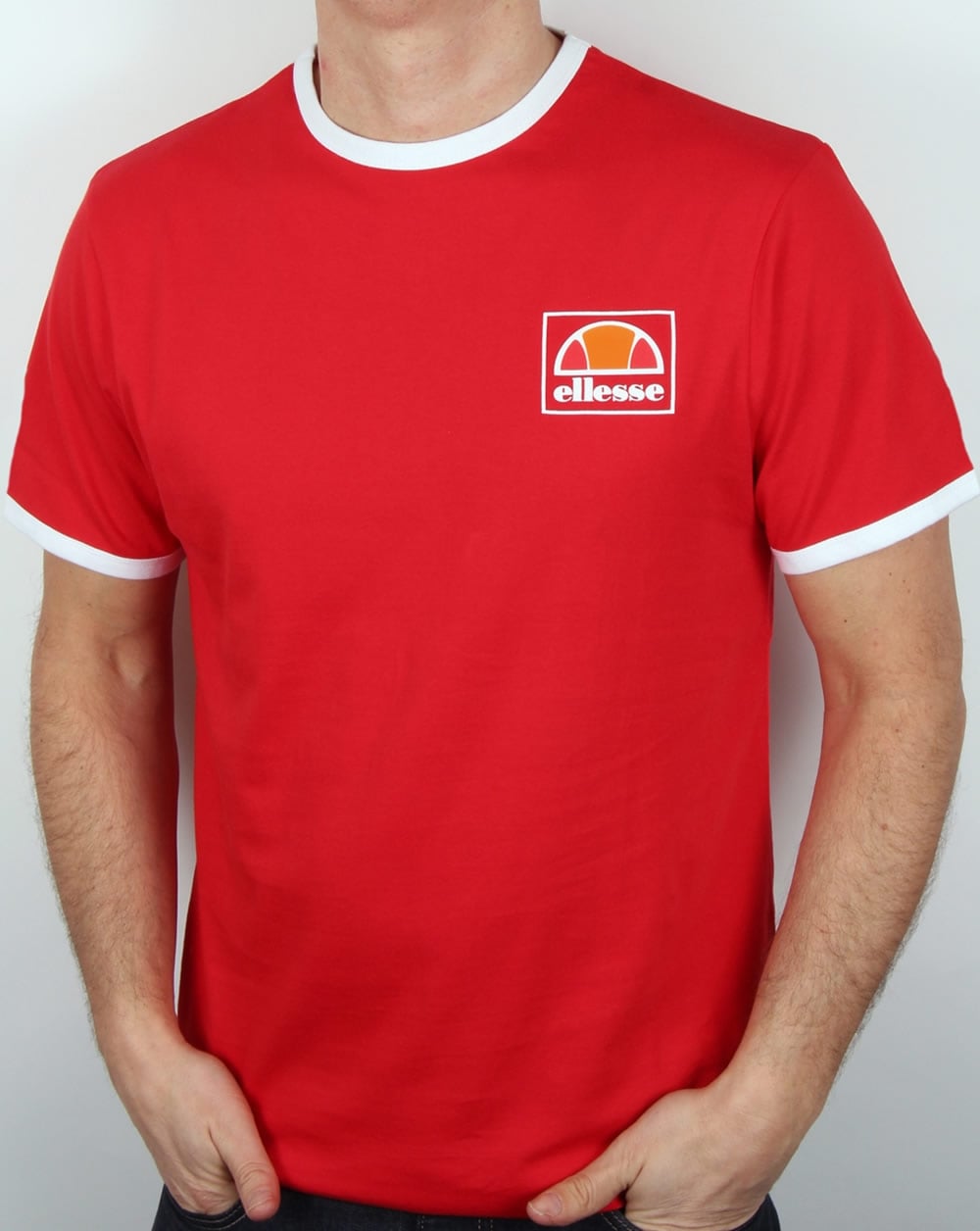 Ellesse Montefello Ringer T Shirt Red