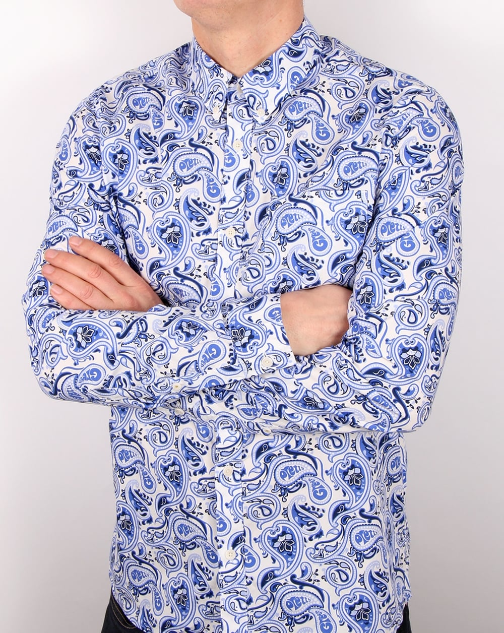 Pretty Green Caversham Paisley Shirt White