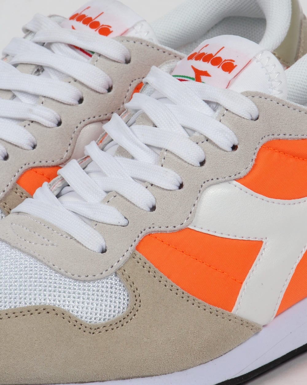 Diadora Camaro Trainers Vermillion Orange/White