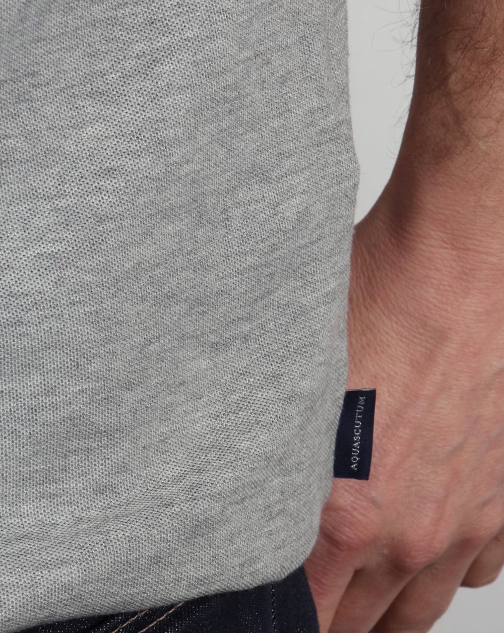 Aquascutum Hector Polo Shirt Grey Marl