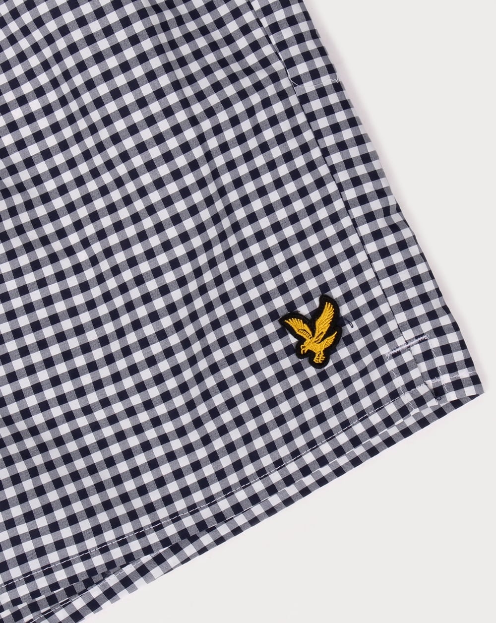 Lyle And Scott Gingham Swim Shorts Navy