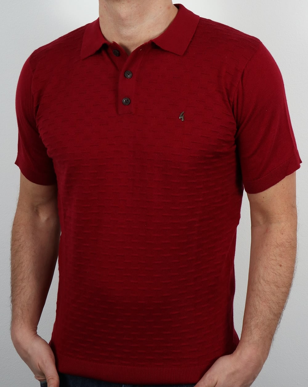 Gabicci Vintage Bennett Polo Shirt Deep Red