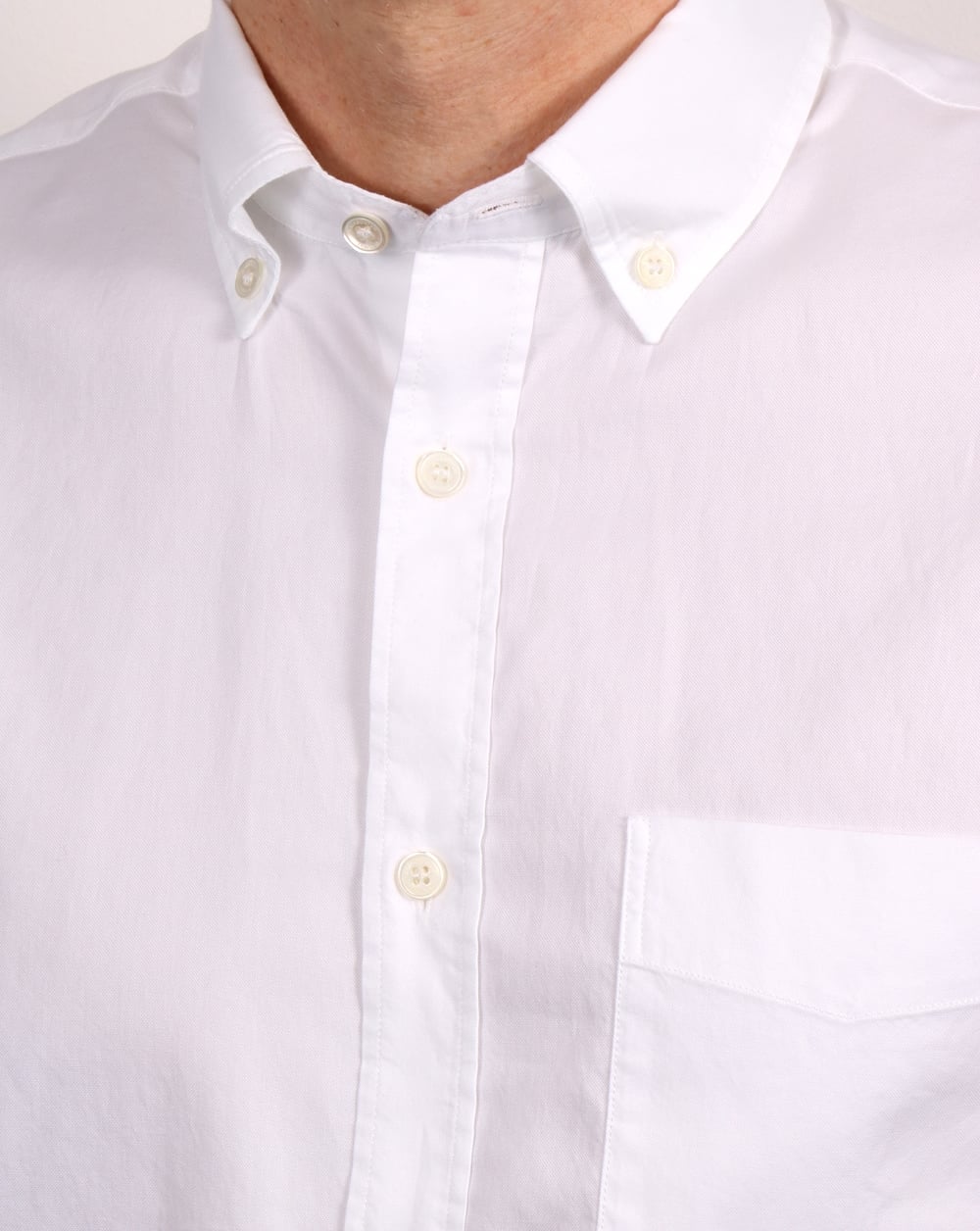 Aquascutum Ashford Oxford Ss Shirt White