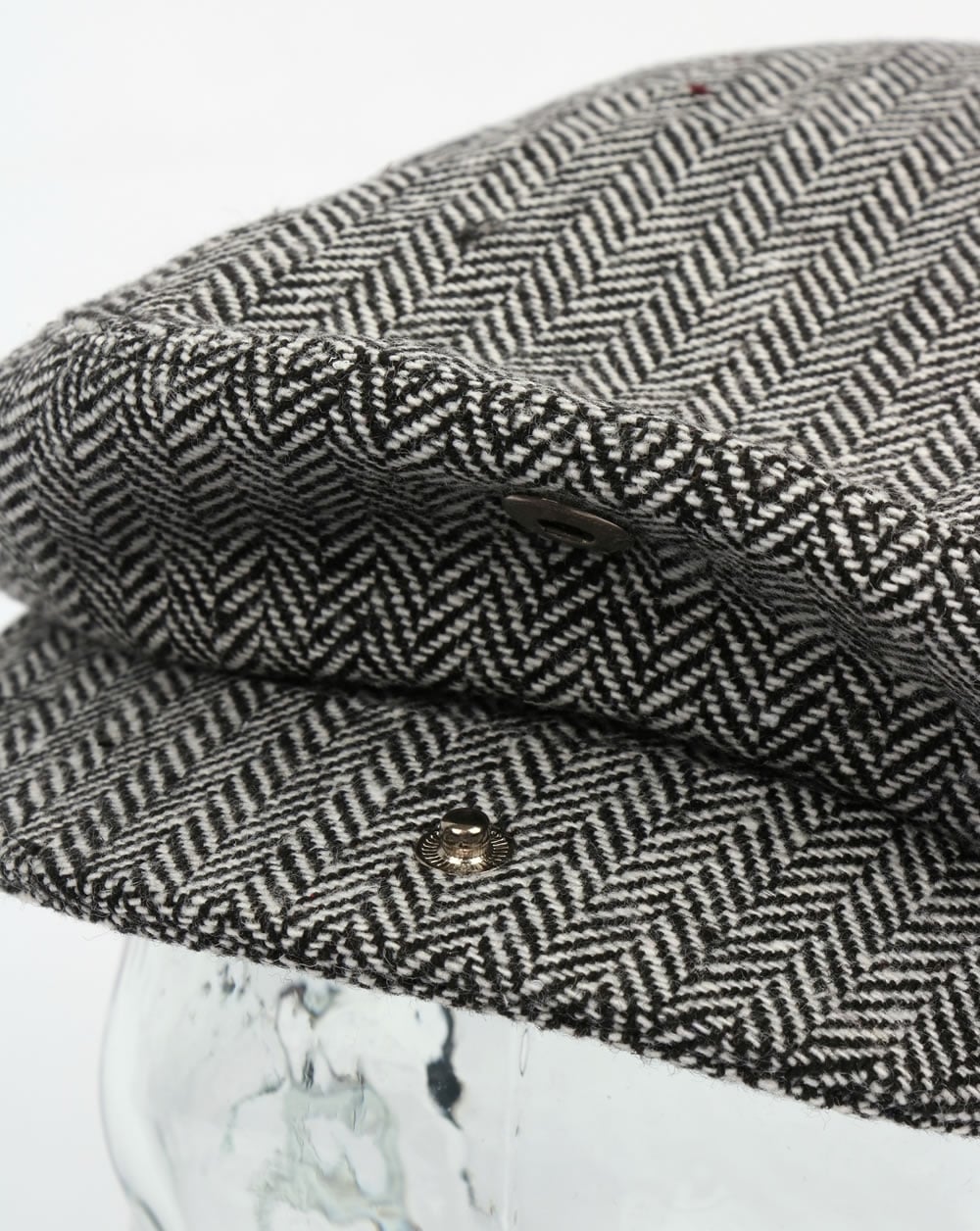 80s Casual Classics Herringbone Flat Cap Grey