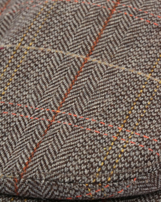 80s Casual Classics 80s Casual Classics Tweed Flat Cap Brown/Grey