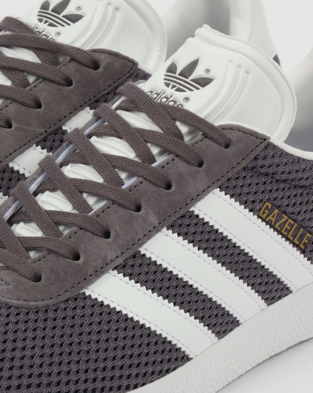 Adidas Gazelle Textile Trainers Trace Grey/White