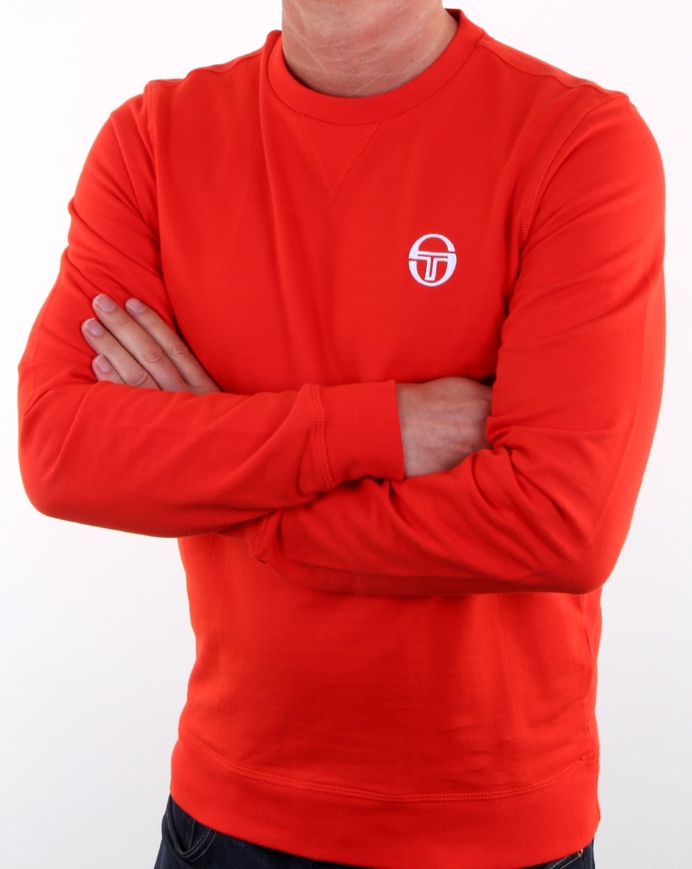 Sergio Tacchini Logo Sweatshirt Fiery Red/white