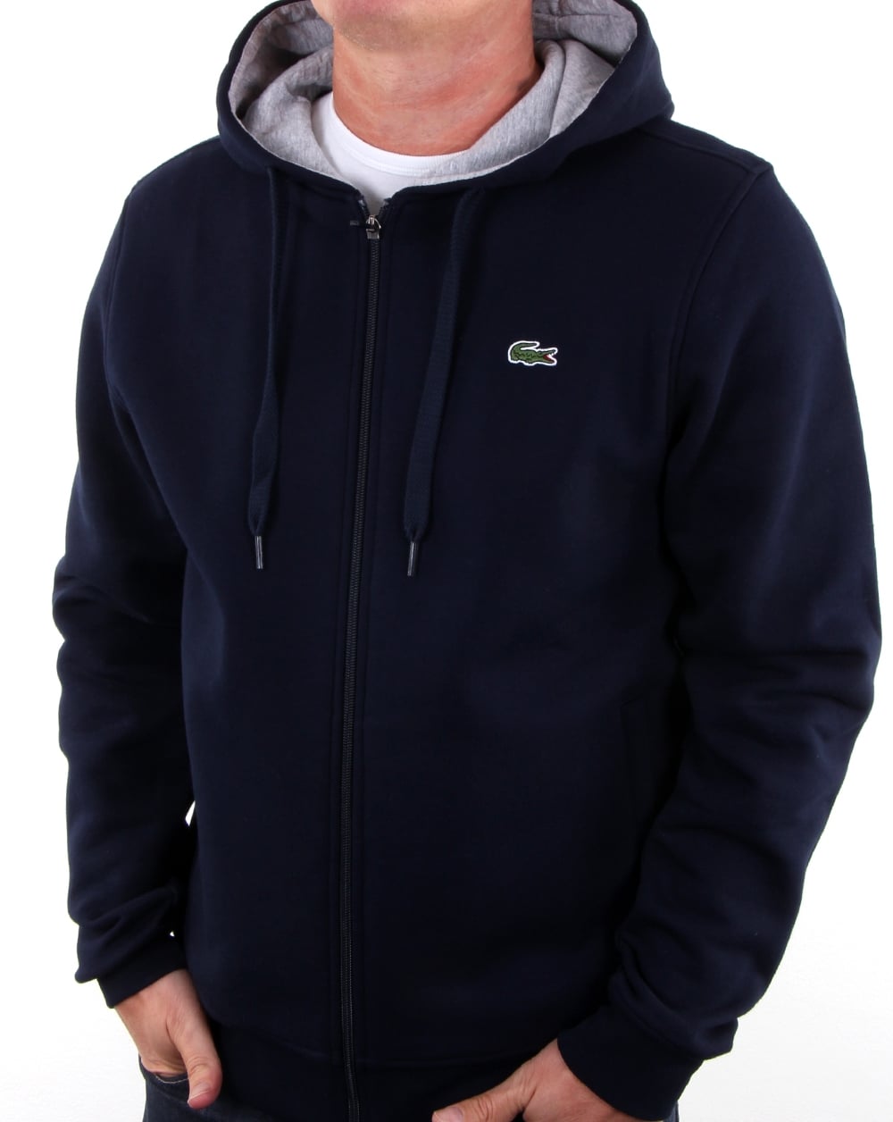 Lacoste Full Zip Hooded Sweat Navy