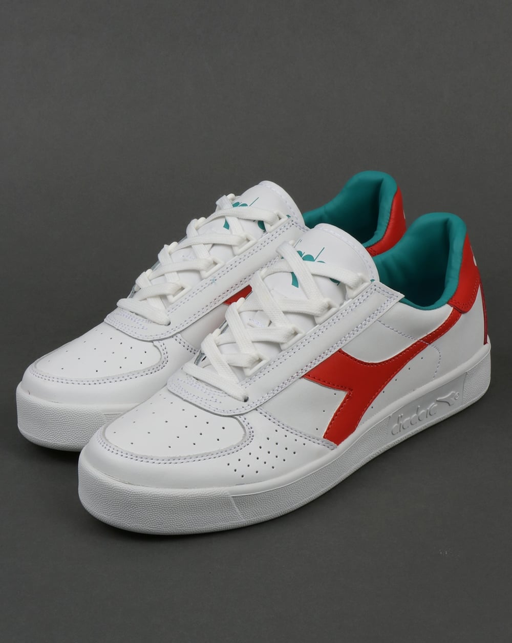 Diadora B. Elite Trainers White/Fiesta Red