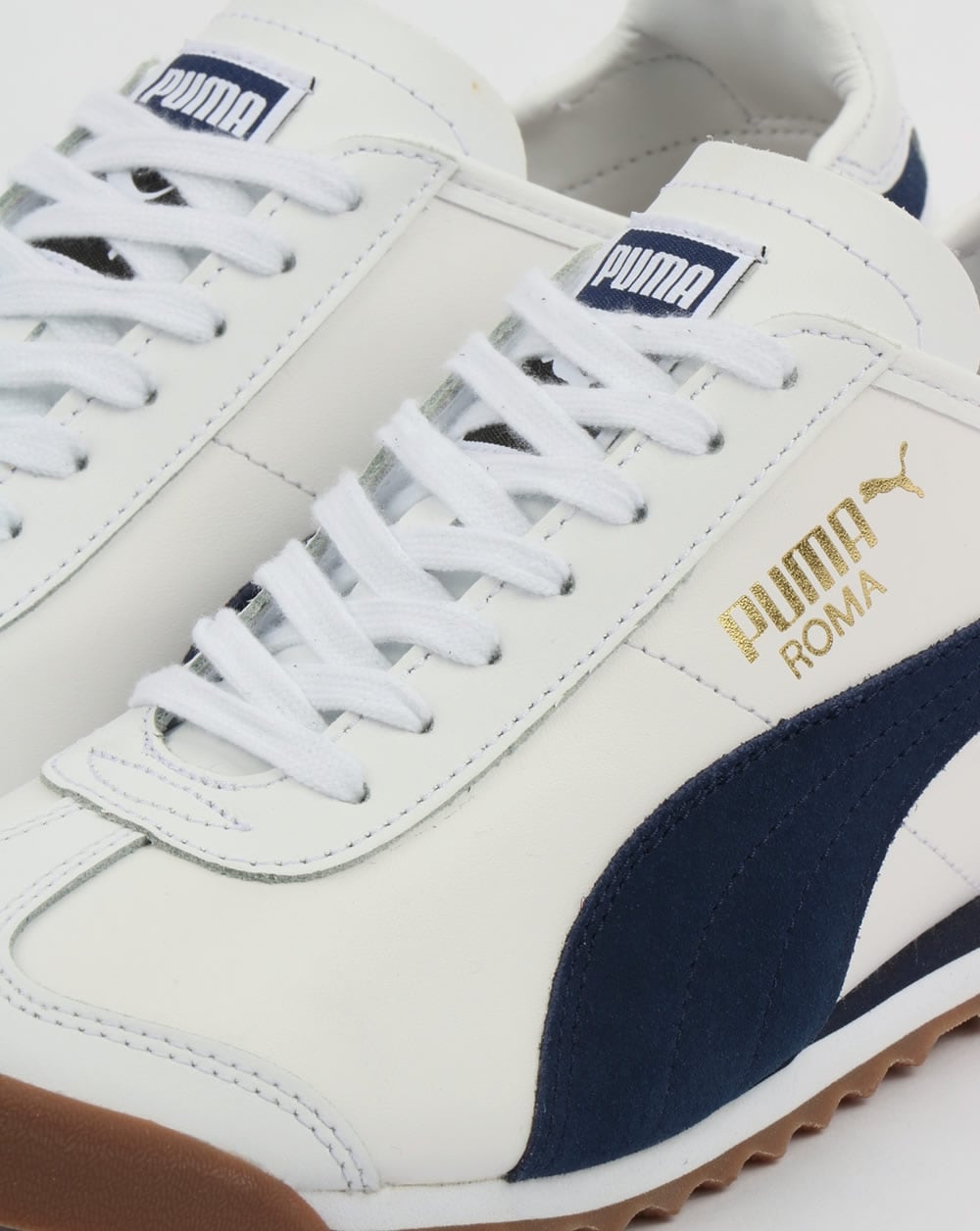 Puma Roma Leather 80s Trainers White/Navy
