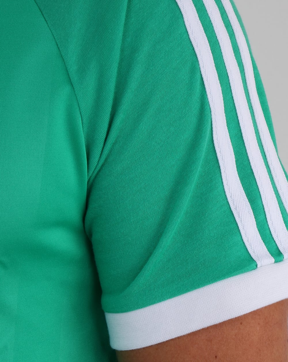 Adidas Originals Old Skool 3 Stripes T Shirt Vivid Green