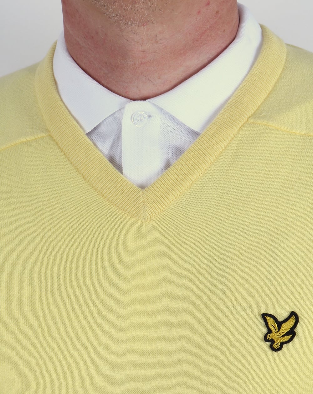 Lyle And Scott V Neck Jumper Yellow