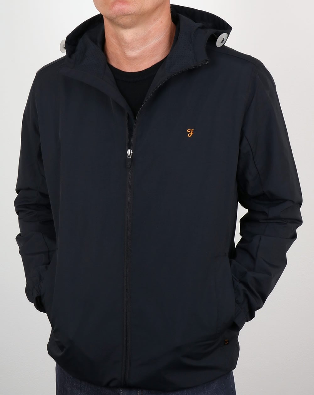 Farah Newbern Hooded Jacket Black
