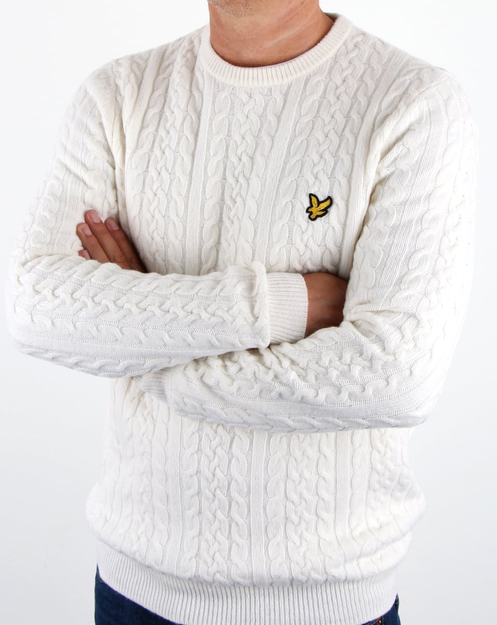 Lyle And Scott Cable Jumper Off White