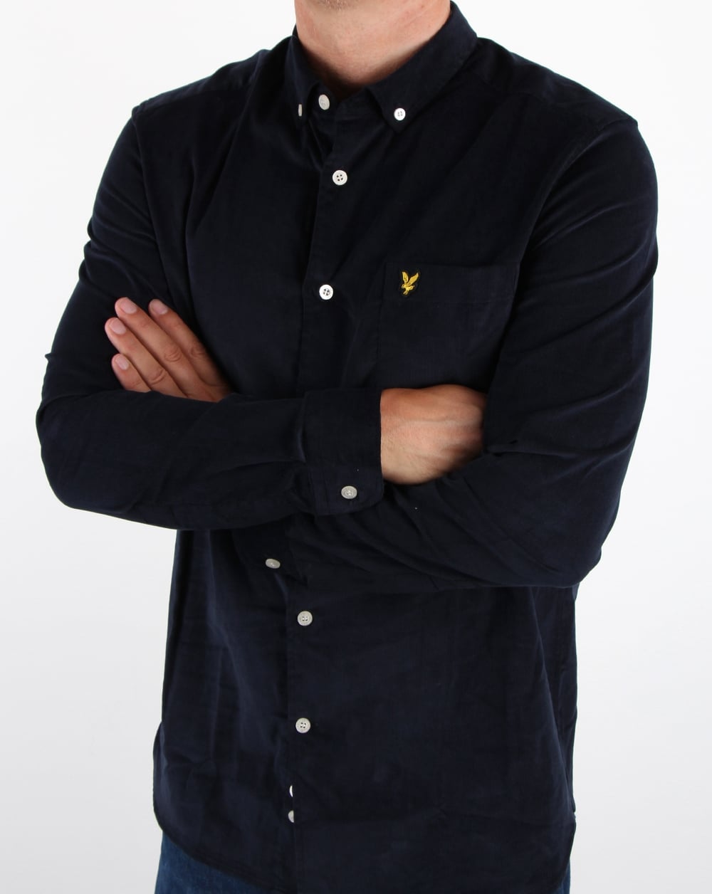 Lyle And Scott Mini Cord Shirt Navy