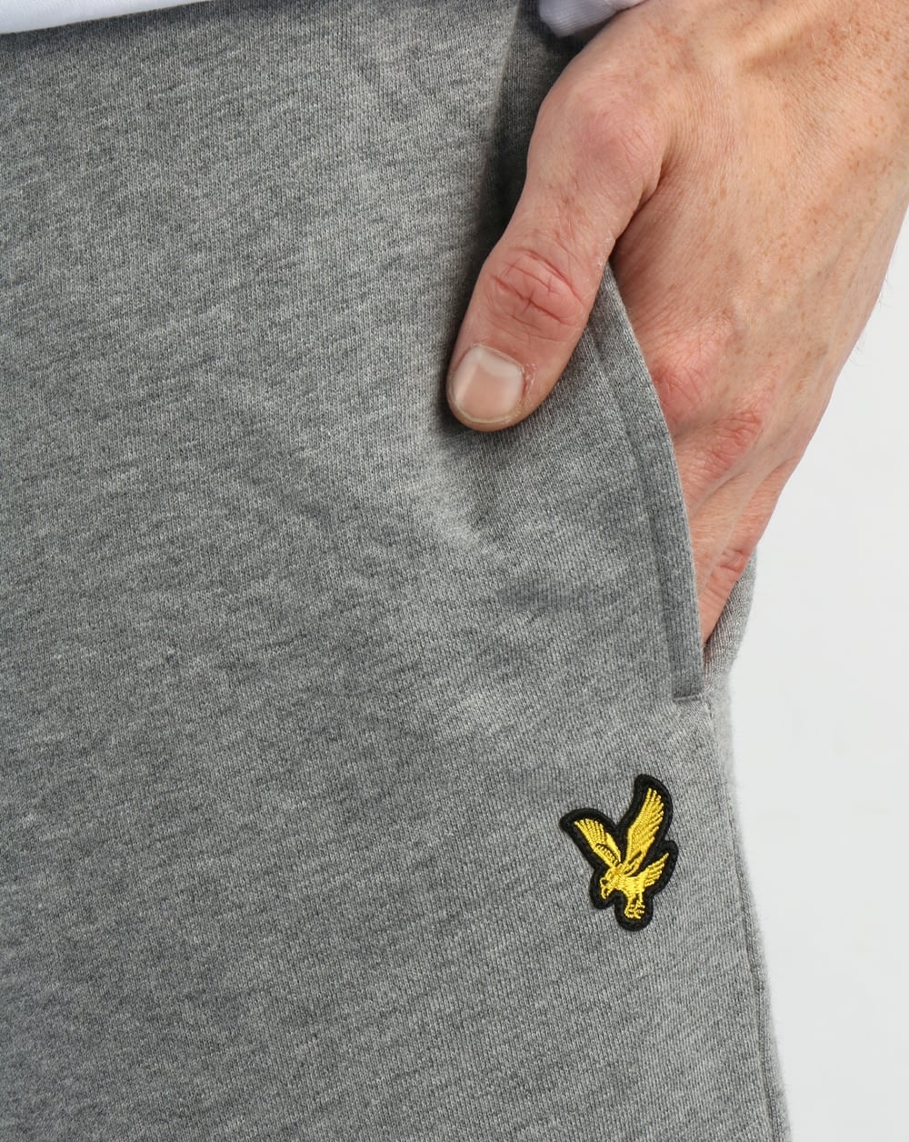 Lyle And Scott Slim Sweatpant Mid Grey Marl