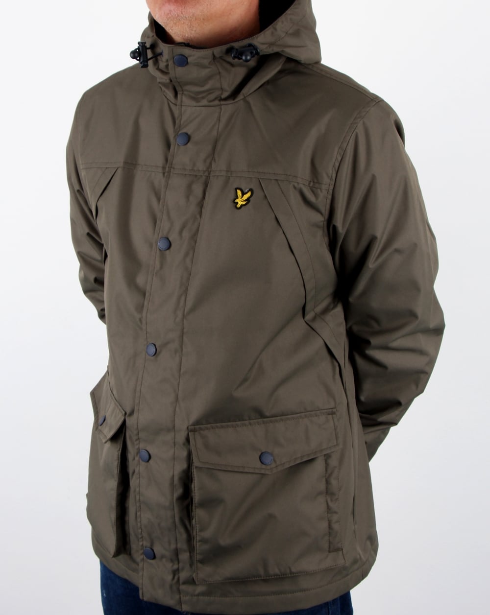 Lyle And Scott Micro Fleece Lined Jacket Olive