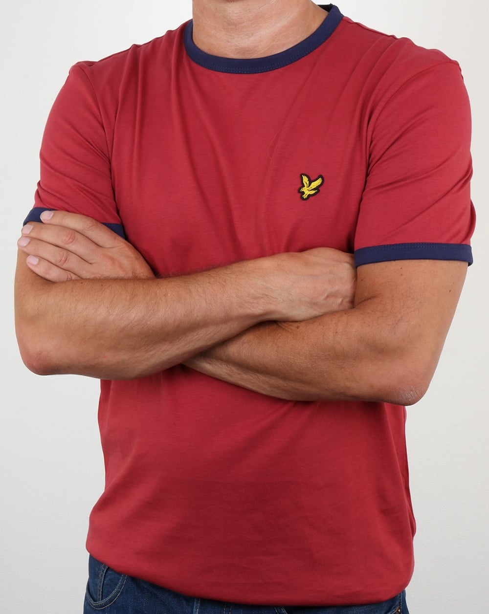 Lyle And Scott Ringer T Shirt Pomegranate