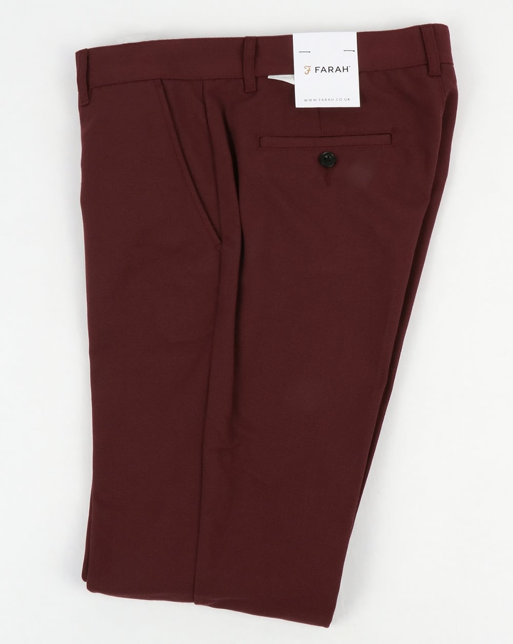 Farah Basset Hopsack Trousers Farah Red
