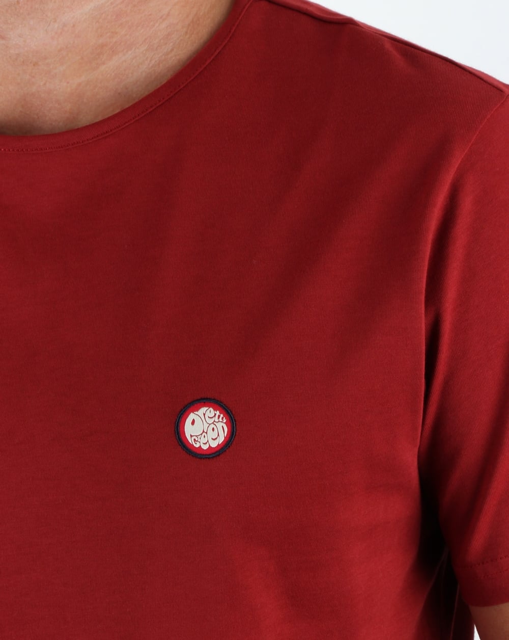Pretty Green Mitchell T Shirt Dark Red