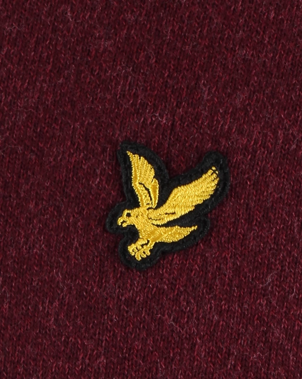 Lyle And Scott V Neck Cotton Merino Jumper Claret