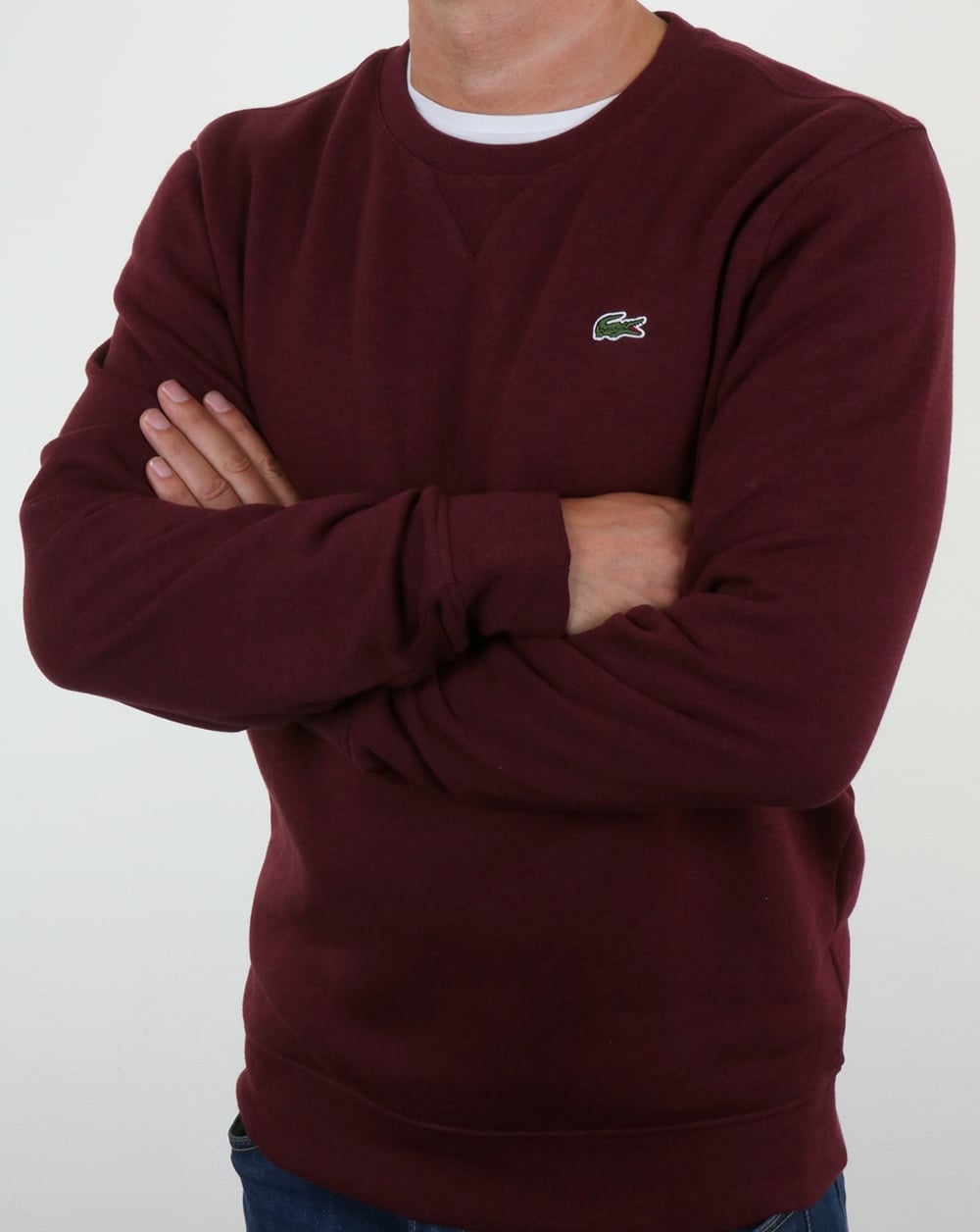 Lacoste Crew Neck Sweatshirt Deep Red Marl
