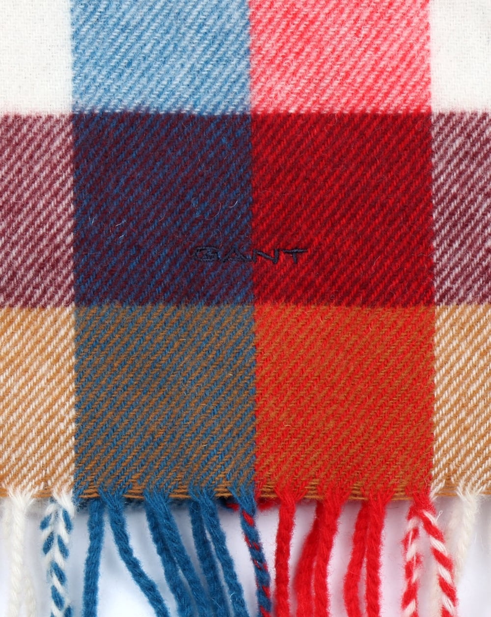 Gant Multicheck Scarf Bright Red