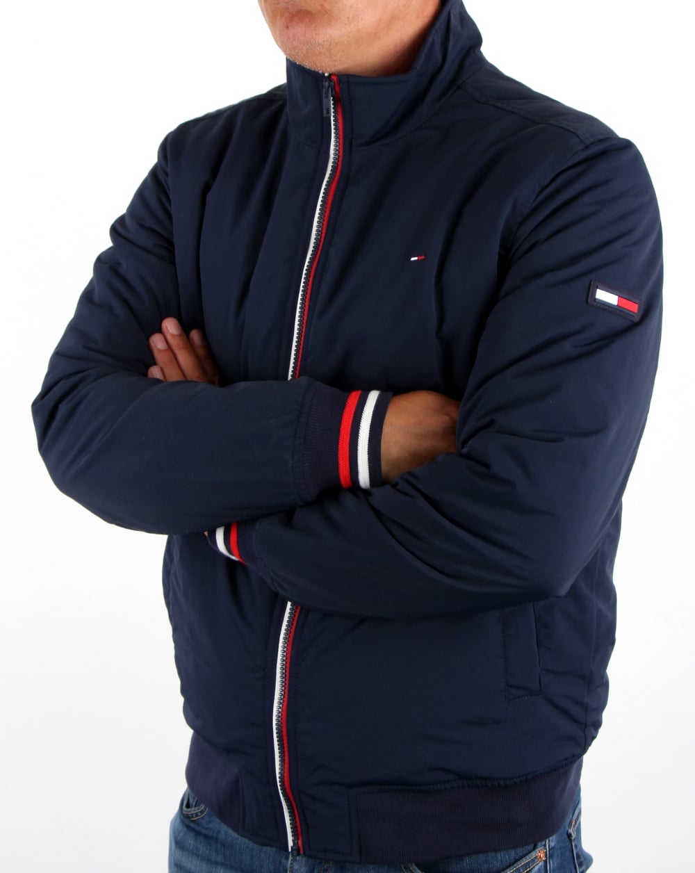 Tommy Hilfiger Padded Bomber Jacket Navy