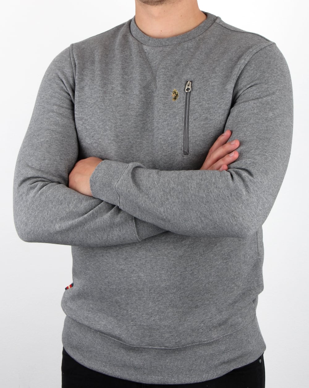Luke One A Otm Sweatshirt Mid Grey Marl
