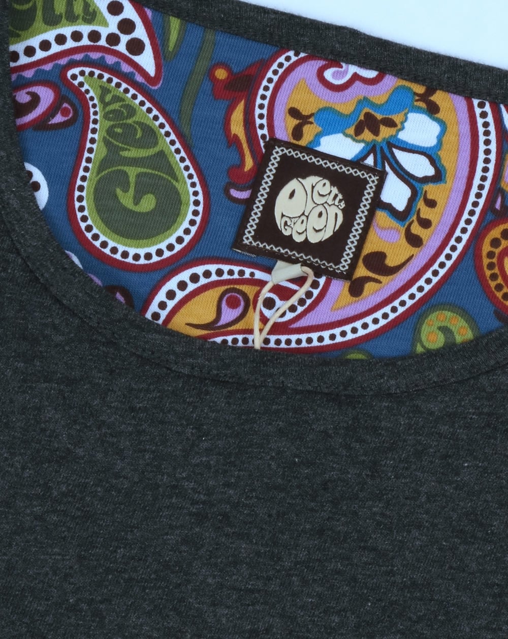 Pretty Green Mitchell T Shirt Dark Grey Marl
