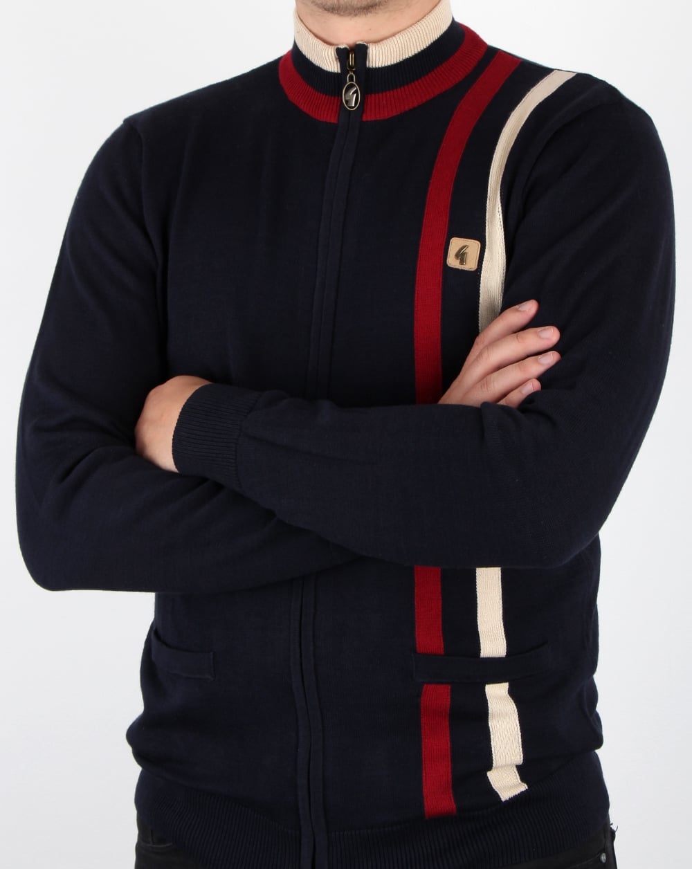 Gabicci Vintage Forum Knitted Zip Navy