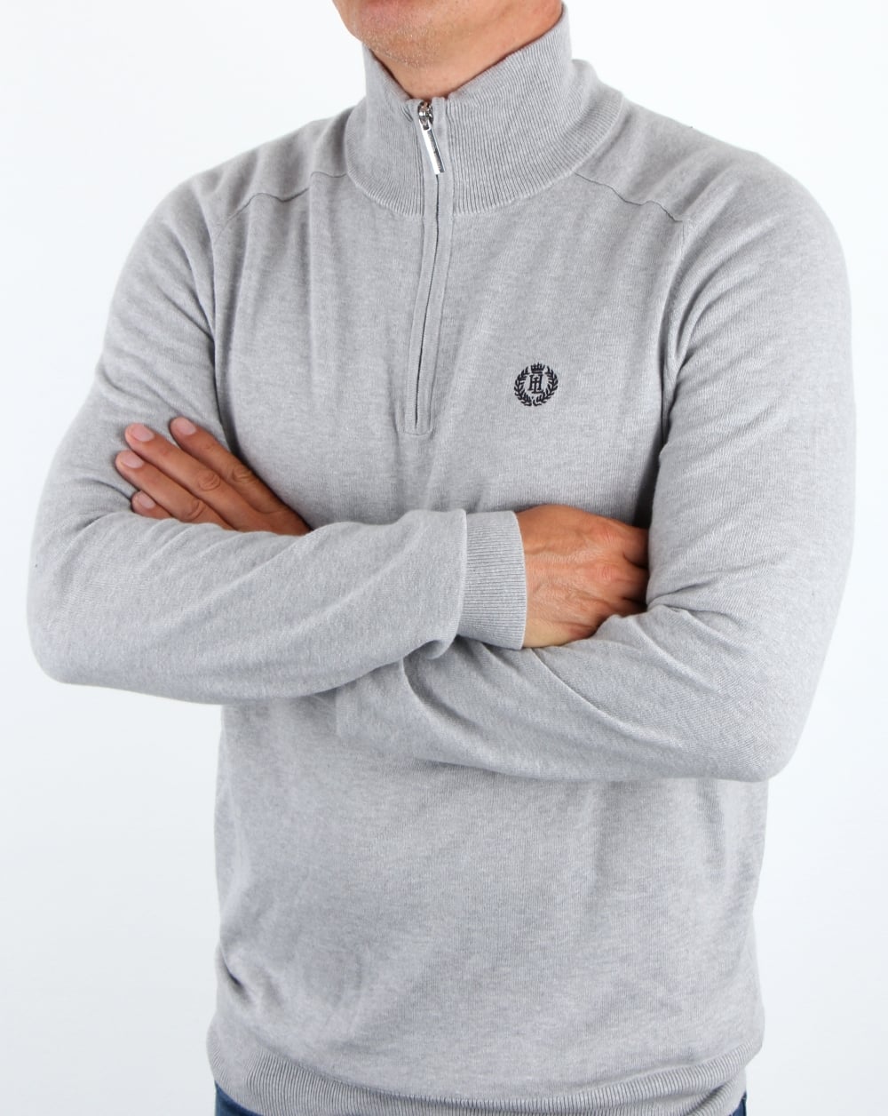 Henri Lloyd Morgan Half Zip Knit Graphite Marl