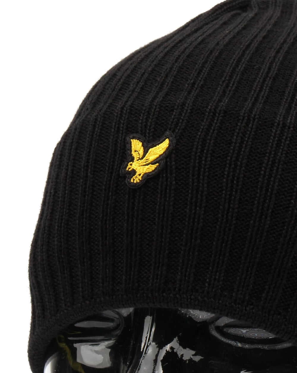 Lyle And Scott Knitted Rib Beanie True Black