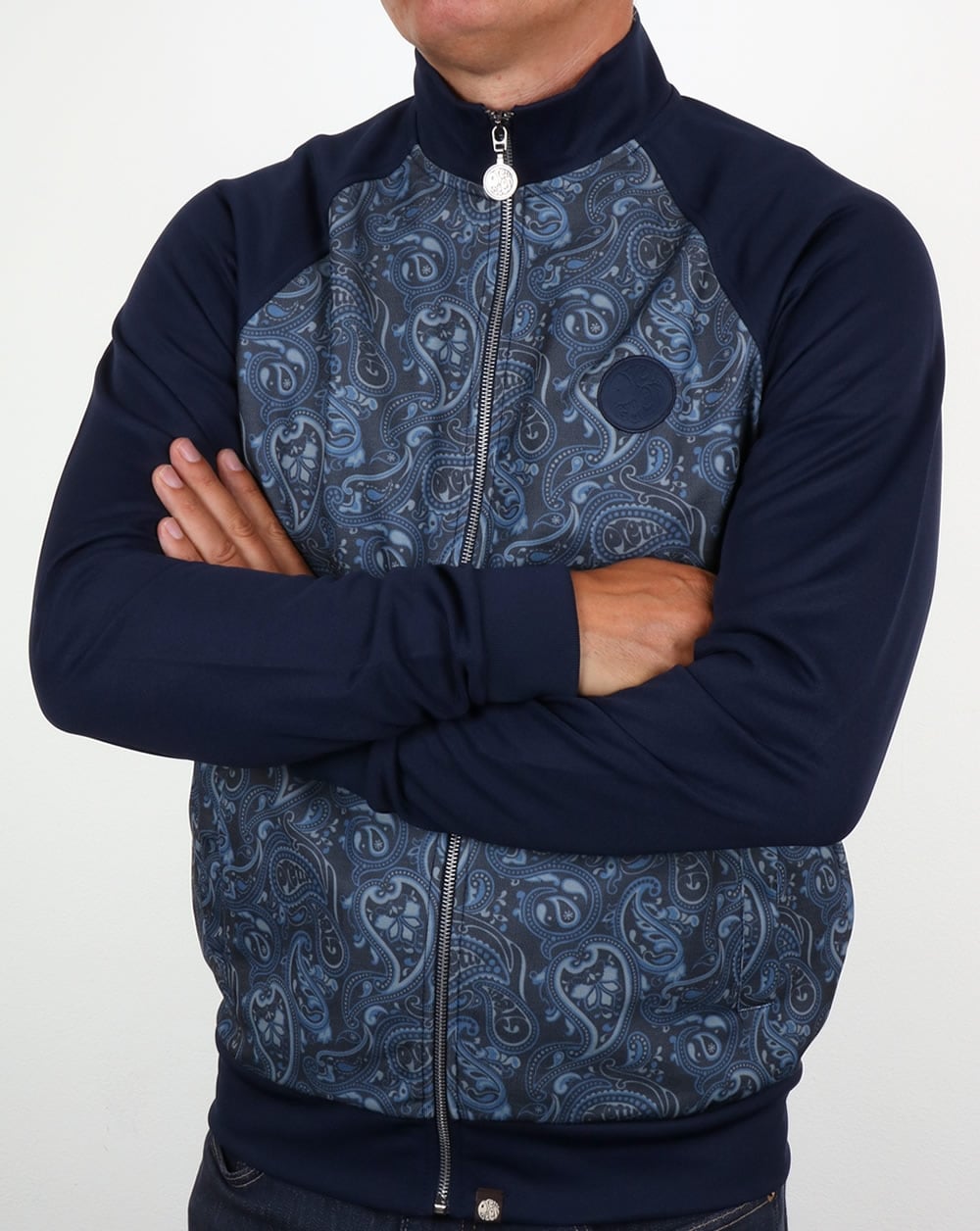 Pretty Green Corrigan Paisley Track Top Navy