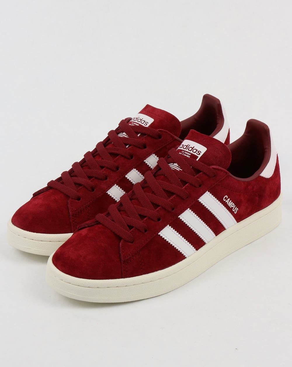Adidas Campus Trainers Burgundy/White